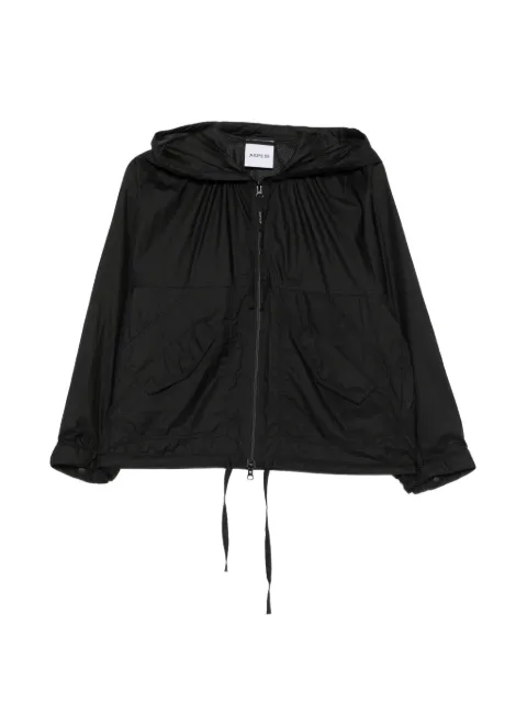 ASPESI drawstring-hem hooded coat Black S6NN628V003