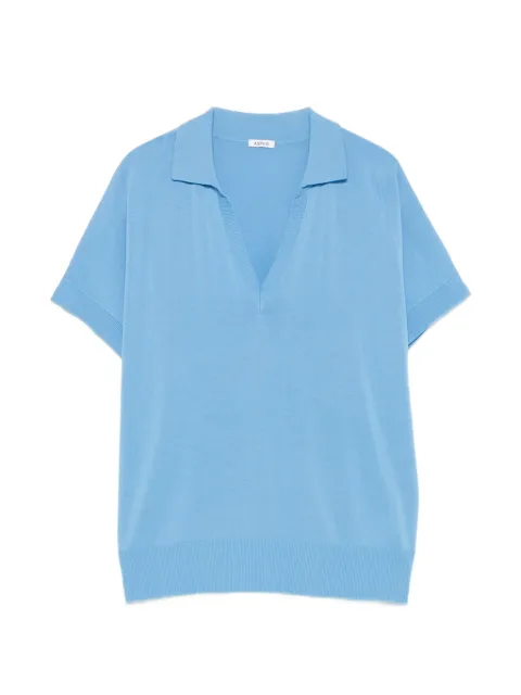 ASPESI short-sleeve V-neck top Blue 26PP32243371