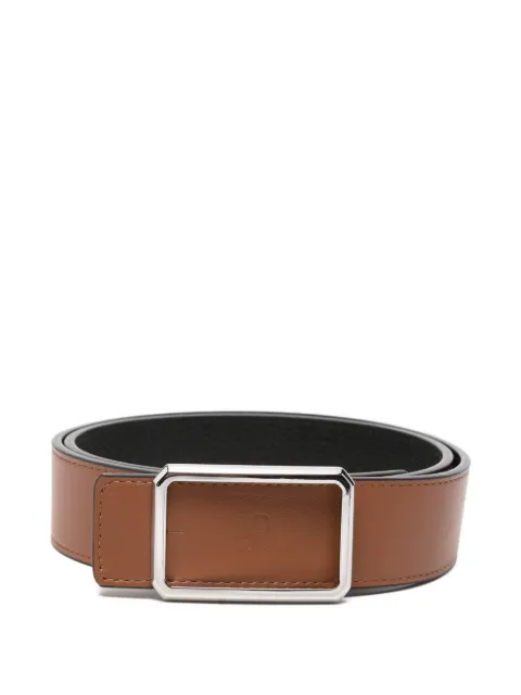 Maison Boinet logo-debossed rectangular-buckle belt Brown 94825S0604