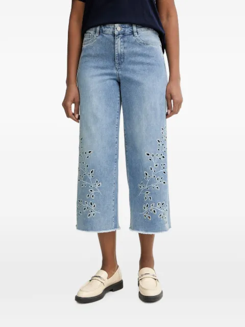 Joseph Ribkoff embroidered-eyelet raw-cut jeans Blue 262915