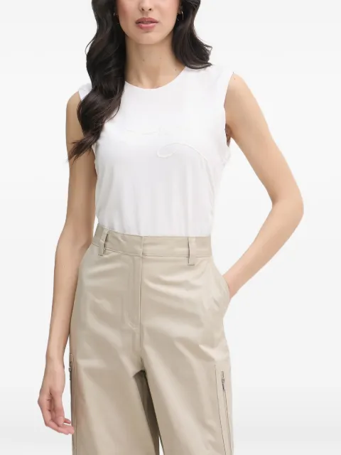 DKNY logo-embroidered sleeveless top White P6BH0ENY