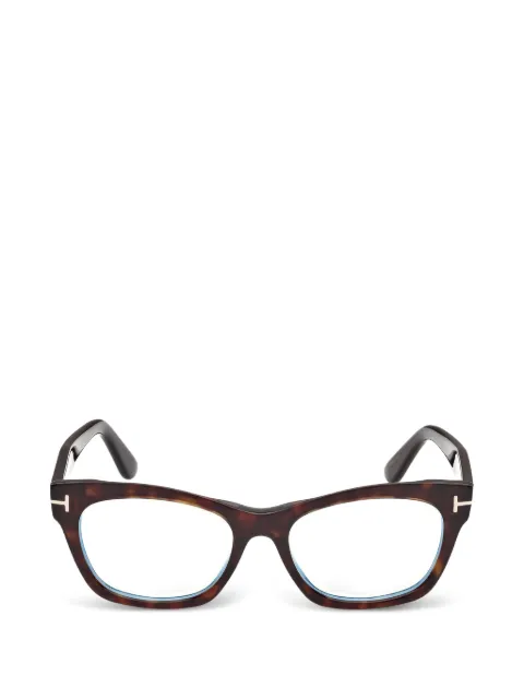 TOM FORD Eyewear tortoiseshell-effect cat-eye glasses Brown FT6173B
