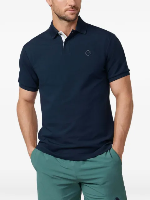 Hackett London striped-placket polo shirt Blue HM5600113