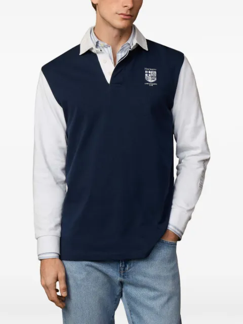 Hackett London long-sleeve polo shirt Blue HM5700015