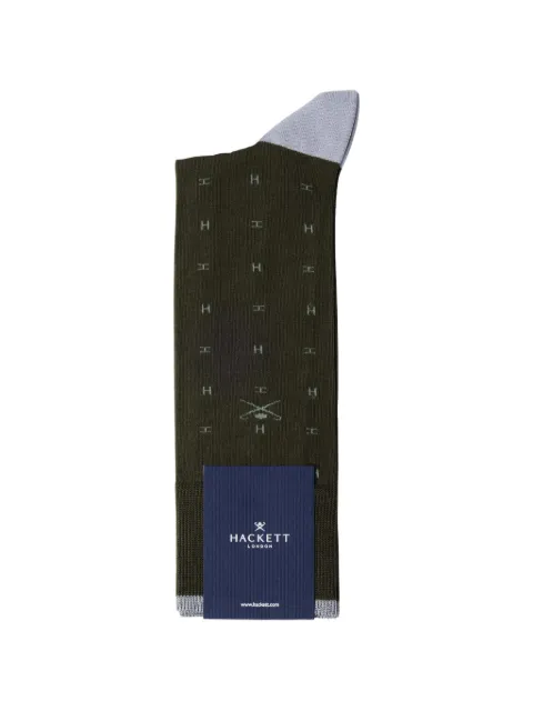 Hackett London logo-jacquard cotton socks Green HMU300065
