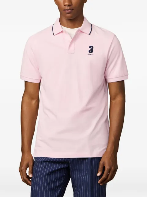 Hackett London Heritage tipped-trim polo shirt Pink HM5600107