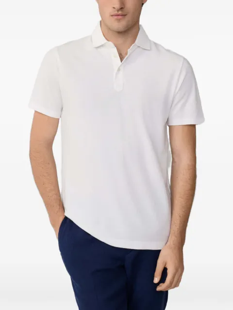 Hackett London garment-dyed pique-knit polo shirt White HM5600124