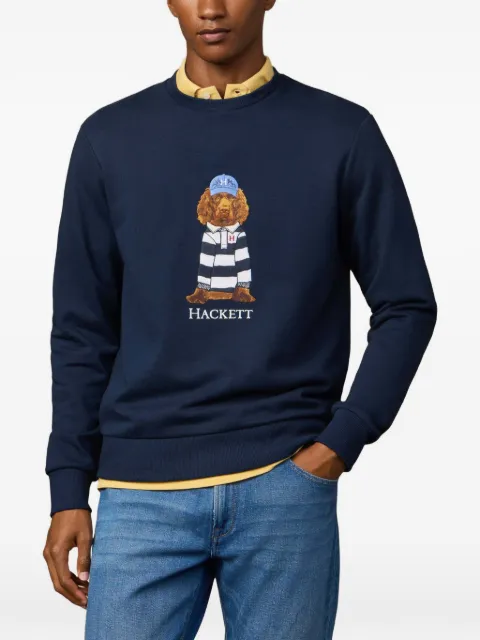 Hackett London Harry Heritage embroidered sweatshirt Blue HM5800093