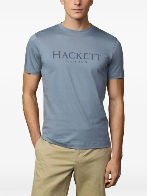 Hackett London logo-print short-sleeve T-shirt Blue HM5000091