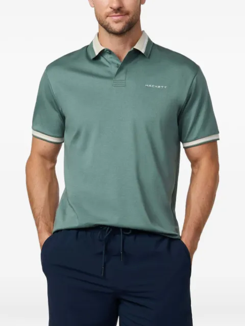 Hackett London HS Club tipped-trim polo shirt Green HM5600149