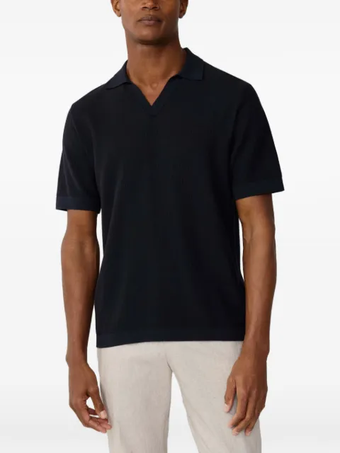 Hackett London textured-knitted T-shirt Blue HM7000180