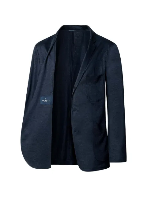 Hackett London notch-lapel patch-pocket blazer Blue HM4400140