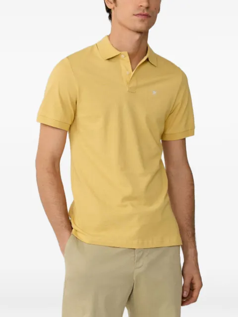 Hackett London logo-embroidered piqué polo shirt Yellow HM5600148