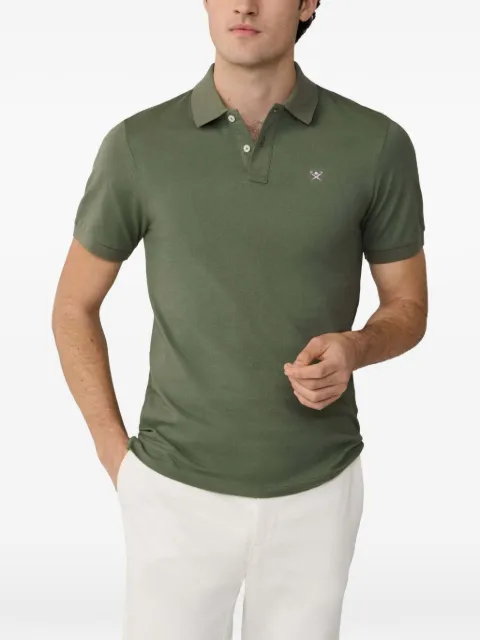 Hackett London logo-embroidered polo shirt Green HM5600148