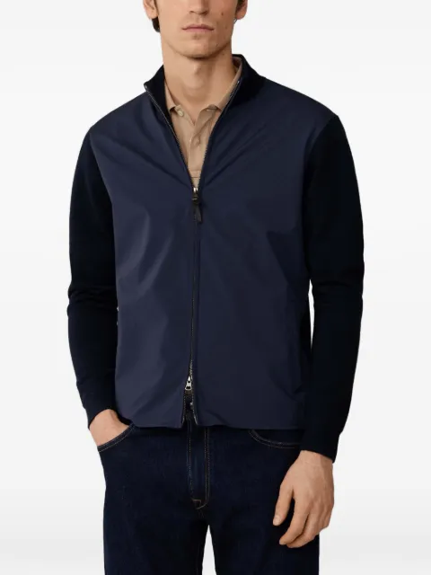 Hackett London Milano-stitch hybrid jacket Blue HM7000170