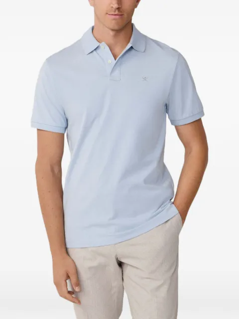 Hackett London logo-embroidered polo shirt Blue HM5600145