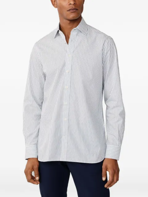 Hackett London striped-pattern shirt Green HM3010549