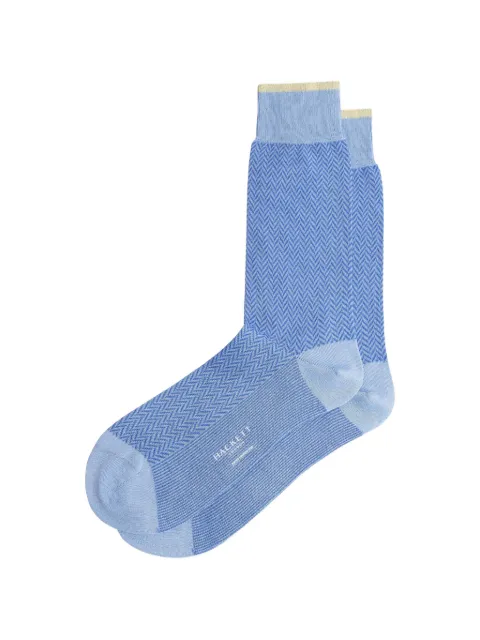 Hackett London herringbone-pattern socks Blue HMU300079