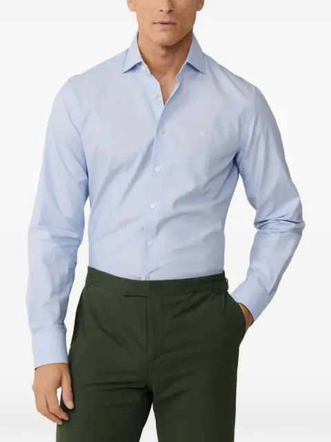 Hackett London tailored-fit textured shirt Blue HM3010642