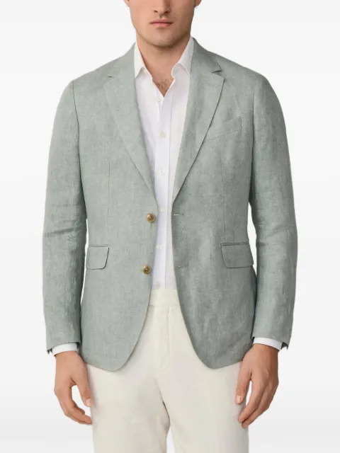 Hackett London Ascot Delavé hopsack blazer Green HM4400143