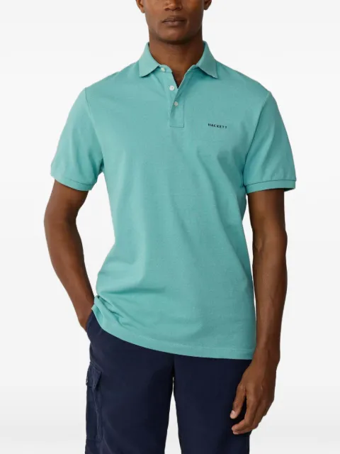 Hackett London embroidered pique polo shirt Green HM5600146