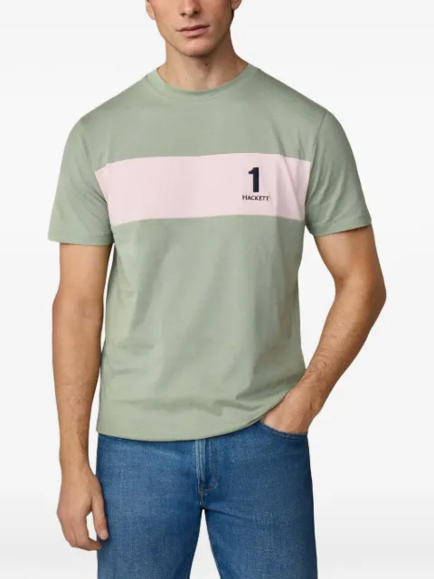 Hackett London colour-blocked panel T-shirt Green HM5000094