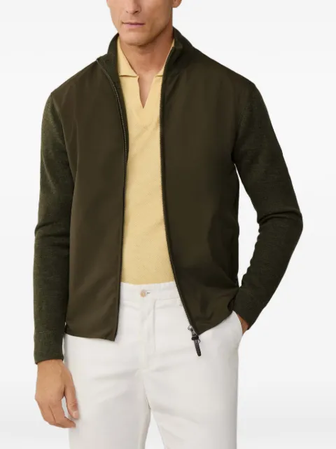 Hackett London Milano-stitch hybrid jacket Green HM7000170