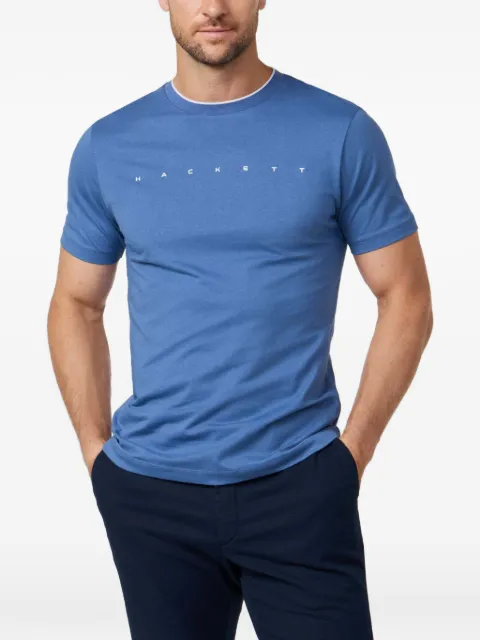 Hackett London logo-print short-sleeve T-shirt Blue HM5000103