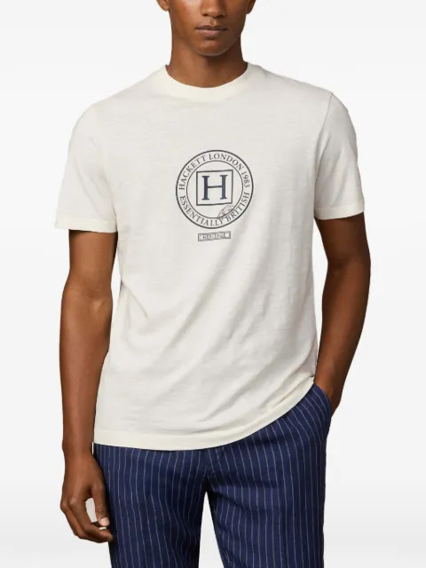 Hackett London Heritage H logo-print T-shirt White HM5000087