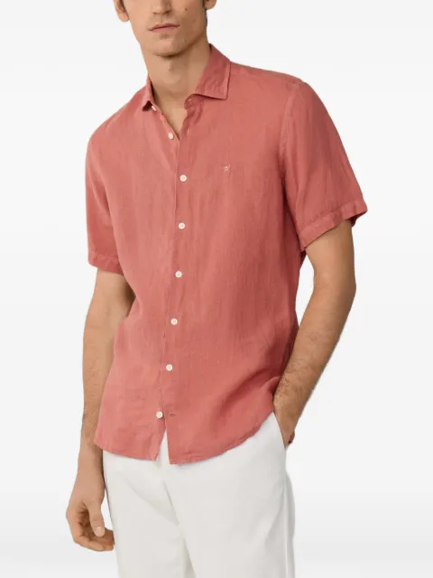 Hackett London garment-dyed linen shirt Red HM3010633