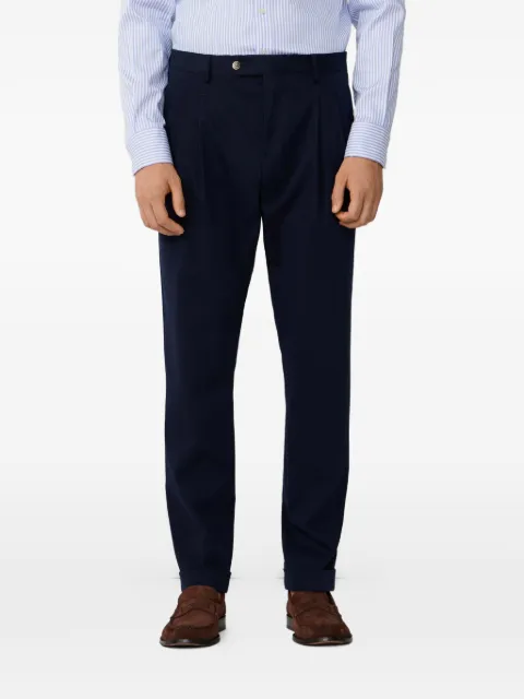 Hackett London double-pleat trousers Blue HM2100099