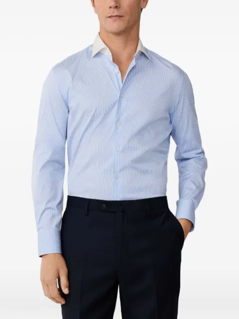 Hackett London fine-stripe pattern shirt Blue HM3010629