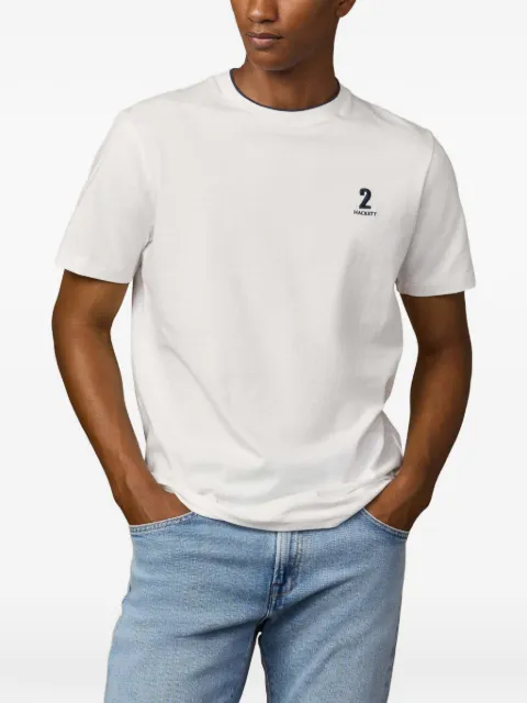 Hackett London logo-embroidered T-shirt White HM5000093
