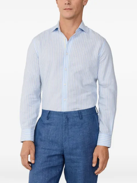 Hackett London butcher-stripe tailored-fit shirt Blue HM3010656
