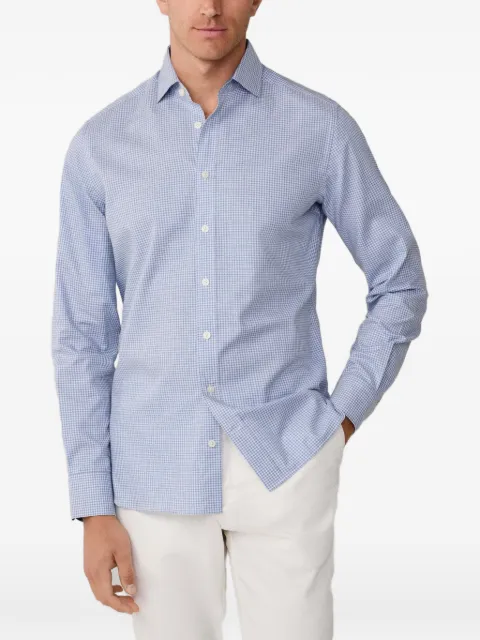 Hackett London check-pattern Kent-collar shirt Blue HM3010547