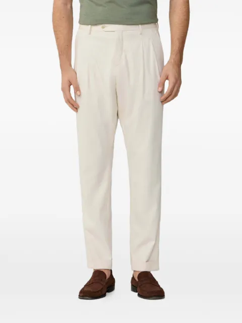 Hackett London Eton double-pleat trousers Neutrals HM2100099