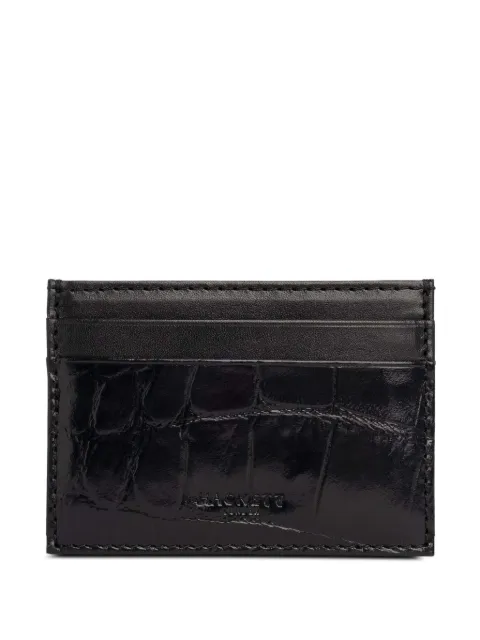 Hackett London croc-effect leather card holder Black HM413579