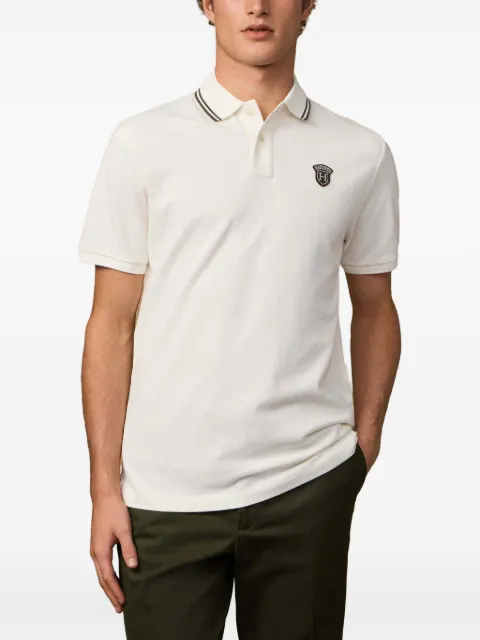 Hackett London badge polo shirt Neutrals HM5600082