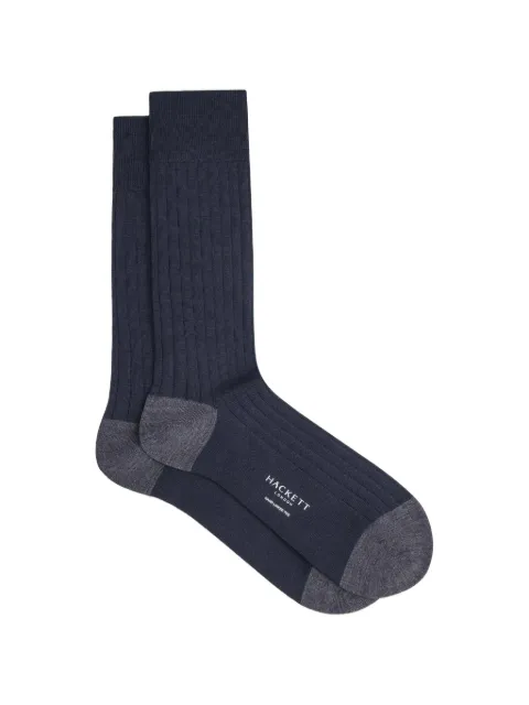 Hackett London ribbed-knit socks Blue HMU30022