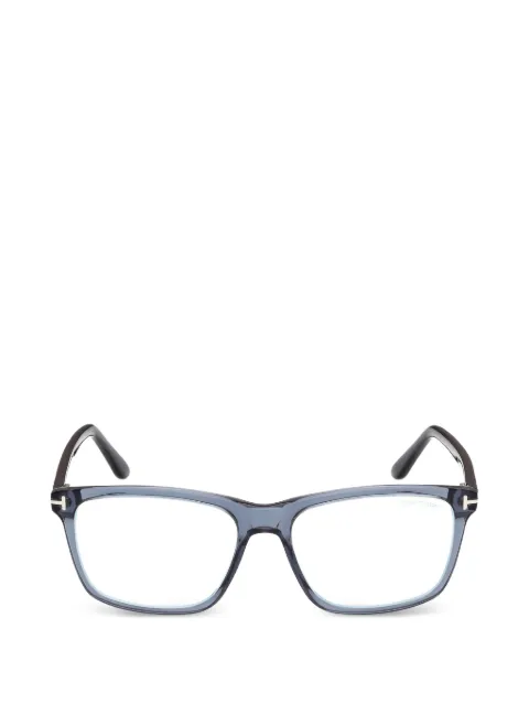 TOM FORD Eyewear T-logo rectangle-frame glasses Blue FT5479B