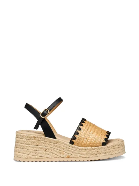 Geox woven platform espadrilles Neutrals D651KA01143C6182