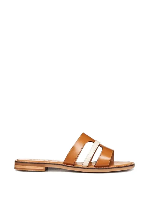Geox cut-out leather slides Brown D65YMP0001JC5F1S