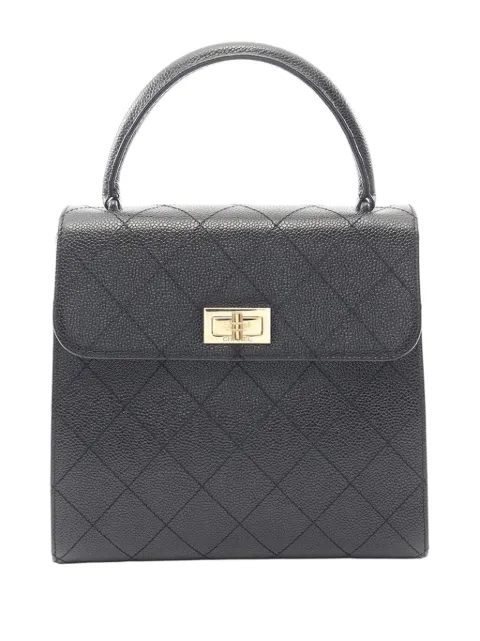 CHANEL Pre-Owned 1997-1999 Reissue 2.55 Quilted Caviar Top Handle Flap handbag Black YIM8E5GD2KGB9RI5
