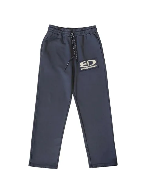 Bottega Desires logo-patch drawstring track pants Blue BD007