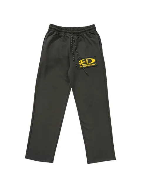 Bottega Desires logo-patch drawstring track pants Grey BD008