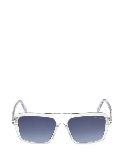 TOM FORD Eyewear geometric-frame sunglasses White FT1176