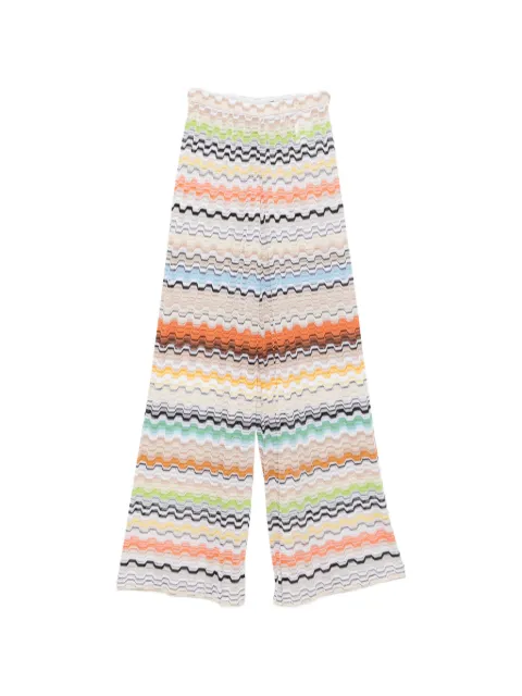 Missoni zigzag-knit palazzo pants Neutrals MC23SI02BR015E