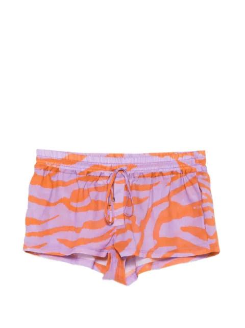 The Attico zebra-print drawstring shorts Purple 260WCQ00015CCC134PR