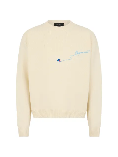 DSQUARED2 crew-neck sweater Neutrals S71HA1438D13248