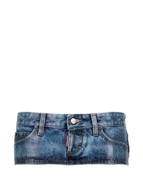 DSQUARED2 Iced Wash Hot denim mini skirt Blue S72MA1084D30050